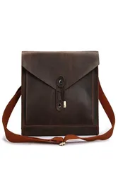 Vintage Briefcase Casual High Cross Leather Envelope Bag Quality Body Genuine Handbag Shoulder Messenger Shape Laptop Computer Mal5087800