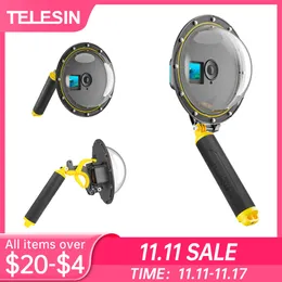 TELESIN Port 30M Waterproof Case Diving Housing for DJI OSMO 3 4 Trigger Dome Cover Lens Action Camera Accessories