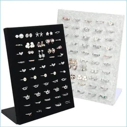 Jewelry Stand Black Gray Veet Display Case Jewelry Ring Displays Stand Board Holder Storage Box Plate Organizer 1241 E3 Drop Deliv329K