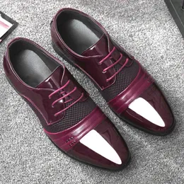 Dress Shoes Former PU Leather for Men Lace Up Oxfords Wedding Male Party Zapatos Para Hombre De Vestir 231130