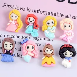 20pcs 클래식 수지 구성 요소 Cabochon Kawaii Princess 다양한 특성 플랫 백 스크랩북 공예 장식 D265o