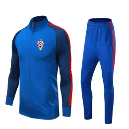 22 Croácia seleção nacional de futebol adulto jaqueta de treino de futebol masculino terno de treinamento de futebol crianças correndo conjuntos ao ar livre kits domésticos log245y