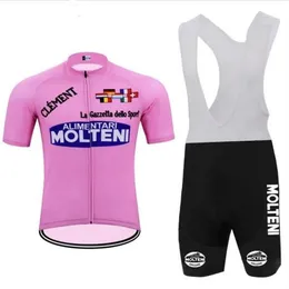 モルテニピンクプロチームサイクリングジャージー長袖CICLISMO MAILLOT CTRICOTA CICLISMO PARA HOMBRE LARGA JERSEY MTB CLOSTION 2020277S