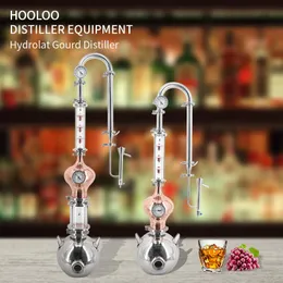 Making HOOLOO Household D15 Copper Distiller Brewing Machine High Quality Moonshining Multifunction Distillation Machinery