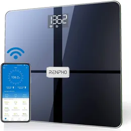 Wi-Fi Bluetooth Bilancia per il grasso corporeo, Bilancia per il peso corporeo, Bilancia intelligente per l'IMC, Bilancia digitale, Analisi della composizione corporea wireless Monitor per la salute con