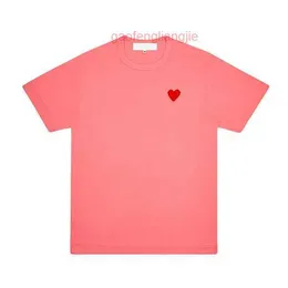 Comme De Garcon Mens t Shirt Commes Des Garcon Summer Mens t Shirt Embroidered Heart Short Sleeve Red Heart Comme t Shirt 1 RRT0