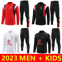 2023 2024 IBRAHIMOVIC TONALI KAKA Soccer training suit jacket 23/24 maillot de foot CALHANOGLU PULISIC RAFA LEAO THEO GIROUD mIlan football Tracksuit adult kids