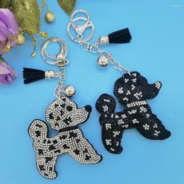 Keychains Creative Poodle Dog Accessories Cute Animal Fashion Keychain Women Bag Charm Pendant Car Holder