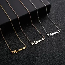 Halsband Muttertag Mama Brief Anhänger Halskette für Frauen Mutter Typenschild Schlüsselbein Kette Halsbänder Persönlichkeit Schmuck Geschenke
