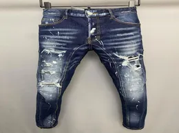 Mens Jeans Skinny Distress Ripped Destroyed Stretch Biker Denim white Black Blue Slim Fit Hip Hop Pants For Men size 4454 Top Qua1975915