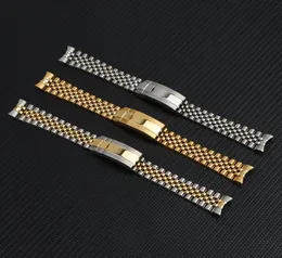 Watch Bands Top Quality 20mm Silver Gold Stainless Steel WatchBands For Role Strap DATEJUST Band Submarine Wristband Bracelet9155892