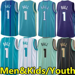 #1 Melo LaMelo Ball Basketball Jerseys Top Men Yourning Kids City Jersey Vod Vest 75th Anniversary