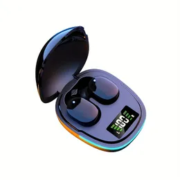 Auricolari stereo wireless TWS V5.3, auricolari vivavoce da gioco, pulsante touch, bassa latenza, doppia connessione, impermeabile IPX4, custodia di ricarica con luce RGB