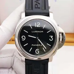Berühmte Uhr Luxus-Armbanduhren Mino Serie Pam 00112 Manuelle mechanische Herren 44mm Edelstahl Wasserdicht Hochwertige Uhren