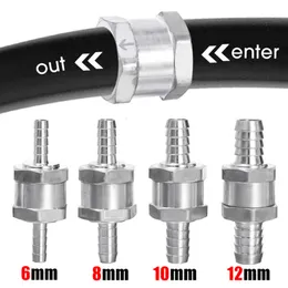 Válvula de retenção de retorno não unilateral de combustível, válvula de liga de alumínio 6/8/10/12mm para carros, motocicletas, navios, gasolina, diesel, linha de combustível de água