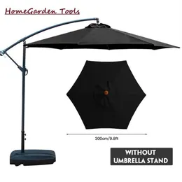 Skugga Sun Terrace Beach Paraply Garden Parasol Patio Dia 9 8ft Anti-UV Polyester Tygpool Installera enkelt utomhusmöbler Nej S193R