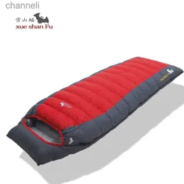 Sacos de dormir Xueshanfu Penas de Ganso Branco de Alta Qualidade 600G/800G Confortável Saco de Dormir Schlafsack Sac De Couchage YQ231130