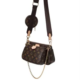 Famous Brand Designer 3-IN-1 Messenger Handbag Tote Leather Vintage Pattern Crossbody Handbag Purse New Shoulder Bag Clutch Tote308c
