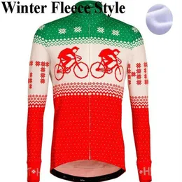 2022 عيد الميلاد القبيح شتاء ركوب الدراجات القميص الحراري فليسي للدراجة MTB Jersey Long Ropa ciclismo Invierno Hombre Maillot319y