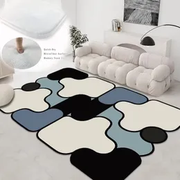 Carpet Modern Unique Design Living Room Rug Fluffy Large Area Carpets Decor Bedroom Floor Mats Short Velvet Irregular 231129
