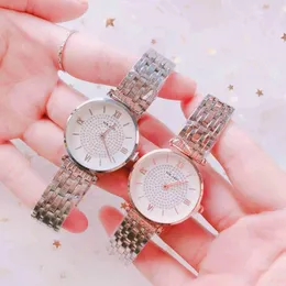 Relógios de pulso relógios de prata para mulheres quartzo relógio de pulso cristal moda céu estrelado relógio magnético diamante