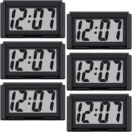 Wall Clocks 6pcs Mini Car Clock Auto Truck Dashboard Time Convenient Durable Self-Adhesive Bracket Vehicle Electronic Digital For266S