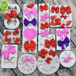 Ny Bow Bowknot Silicone Cake Baking Mold Sugarcraft Chocolate Cupcake Harts Tools Fondant Decorating Tools