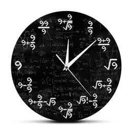 Nines Math Wall Clock Numer 9 MATH MATH CLOCK WALL WATM MATAT MATAT MATA Zegar Formuły 9S Matematyczne sztuka ścienna Y2001224E
