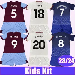 23 24 L. PAQUETA SCAMACCA Kids kit Soccer Jerseys BOWEN INGS BENRAHMA KEHRER SOUCEK ANTONIO Home Away 3rd Short Sleeve Football Shirts