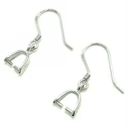 Örhänge Finding Pins Bails 925 Sterling Silver Earring Blanks With Bails DIY Earring Converter French Ear Wires 18mm 20mm CF013 5P211J