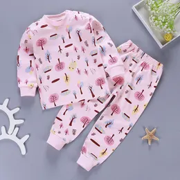 Kleidung Sets 9-12M Baby Pyjamas Jungen Mädchen Baumwolle Langarm Cartoon Mädchen Herbst Nachtwäsche Anzug Pyjamahose