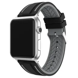 Sportowa silikonowa bransoletka do Apple Watch Band 45 mm 41 mm 42/38 mm 40/44 mm dla IWatch Series9 8 7 6 SE 5 4 3 2 1 mężczyźni kobiety Ultra2 pasek
