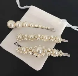 New arrival Brand designer Women Hair Clip Pearl Barrettes Fashion Hair Accessories for Gift Party1565848