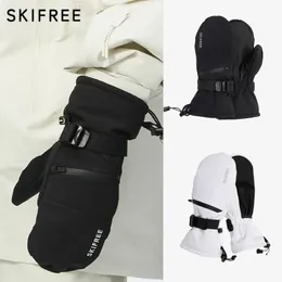 Luvas de esqui skifree atualização engrossar inverno mulheres homens 3 m thinsulate térmica snowboard impermeável luvas quentes luva 231129