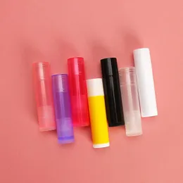 100pcs/lot 5G DIY Empty Lipstick Lip Gloss Tube Balm bottles Container With Cap Colourful Cosmetic Sample Mluha