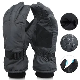 Luvas de esqui OZERO Homens Mulheres Luva de Inverno Ultraleve PU Couro Não Slip TouchScreen À Prova D 'Água Motocicleta Ciclismo Fleece Quente Neve 231129