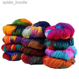 Yarn 2pcs*50g/ball Dyed Flashy Chunky Crochet Yarn Colorful Acrylic Yarn Baby Sweaters Knitting Mohair Wool Yarn Crochet Acrylic Yarn L231130