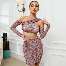 Casual Dresses Women Bandage Dress Summer Elegant Sexy Asymmetry Axless Long Sleeve Backless BodyCon Club Evening Party Outfit Mini