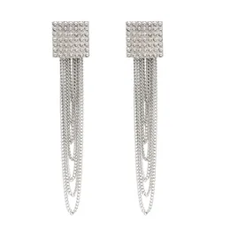 Other Fashion Sier Gold Black Gun Color Link Chain Tassel Drop Dangle Earrings For Women Boho Party Jewelry Delivery Earringslry Dhz6U