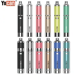 Yocan Evolve Plus XL e 담배 키트 1400mAh 드라이 허브 기화기 왁스 쿼드 코일 조절 가능한 전압 vape 펜 6 색 100% 정통