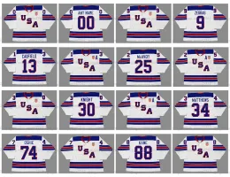 Top ed Trevor Zegras Tea USA Hockey Jersey 13 COLE CAUFIELD 34 Auston Matthews CHARLIE Mcavoy 9 JACK EICHEL 30 Spencer Knight 88 Patrick Kane 74 TJ OSHIE 8