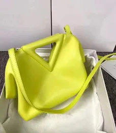 Summer emale DumplingBag Leather Luxury Evening bag Multicolor Triangle Bags Simple Messenger Purse Fashion Handbag Wild5415693