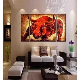 Resimler El boyalı dövüş kırmızı kızgın heyecanlı koşu Bl tuval yağlı boya blfighting duvar sanatı ev dekorasyonu framed8843595 dhizn