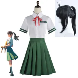 Anime Iwado Cosplay JK Uniform Skirt Suzume No Tojimari Heroine Wig Accessories Halloween Stage Costumes Hairpiece