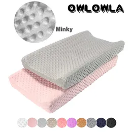 Changing Pads Covers Cloth Diapers Soft Reusable Changing Pad Cover Minky Dot Foldable Travel Baby Breathable Diaper Pad Sheets Cover 231130