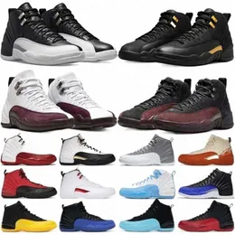 12 Jumpman Basketball Shoes for Men 12s Playoffs Royalty Black Taxi Stealth Cherry 11 Black Cat 4s Reverse Flu Game Royal French Blue Mens Trainers Sports Shoes