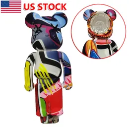 4 INCH Silicone Bear Smoking Pipe Hand pipe Bear XX Eyes Shape Hand Pipes +Glass bowl