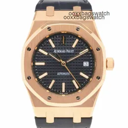 Audemar Pigue Watch Automatisk mekanisk rörelse Män armbandsur Royal Oak Watch 15300or OO D002CR.01 K18 Rose Gold Second Hand WN-SSGP