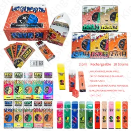 Ship from USA Prefilled 2g FRYD/CAKE/Pack Man/Muha Meds Disposable E-cigarettes Rechargeable Device Mix Flav One Lot 10pcs