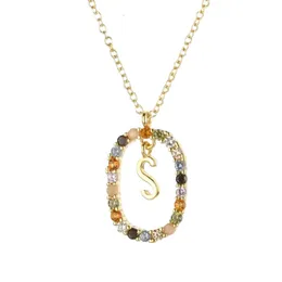 ANDYWEN Sterling Sier Gold Alphabet S T N Letter I L O V E Y U Pendant Initial Chain Necklace Fine Jewels 2106083386